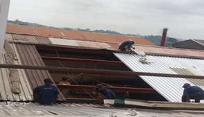 Factory aluminum roofing work